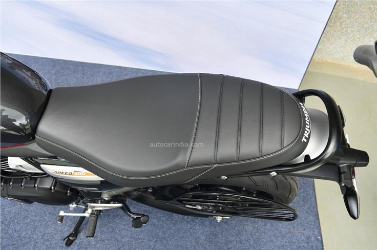 Seat height is a very manageable 790mm and the single-piece seat appears quite spacious for two people.